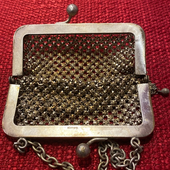 1900s Antique German Silver Chain Mail Purse Kiss Lock Closure - Picture 13 of 13